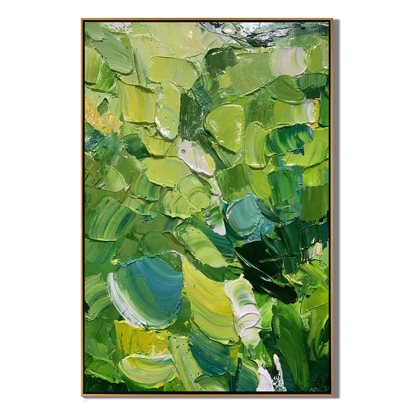 Vivid Meadow – Heavy Texture Nature Energy Abstract Painting | Bold Abstract Palette Knife Living Room Art