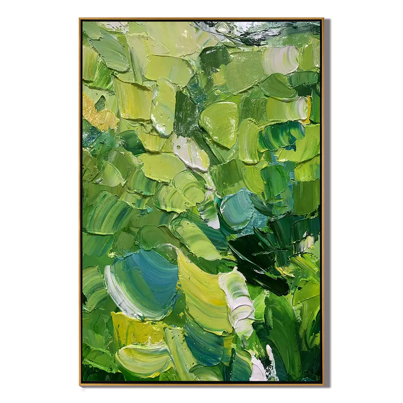 Vivid Meadow – Heavy Texture Nature Energy Abstract Painting | Bold Abstract Palette Knife Living Room Art