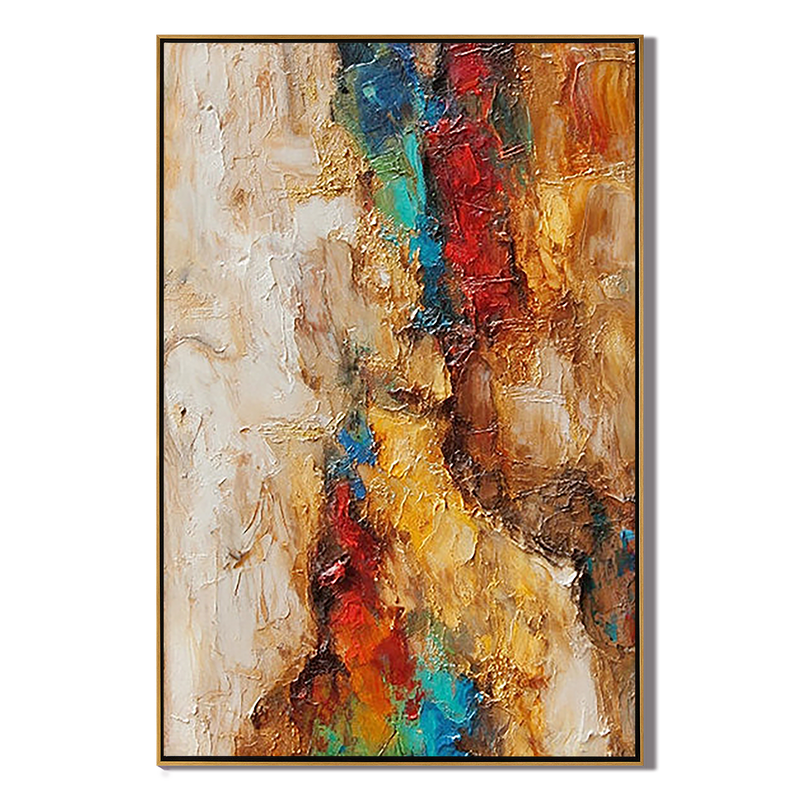Magma Flow – Heavy Texture Colorful Abstract Painting | Bold Abstract Palette Knife Living Room Art