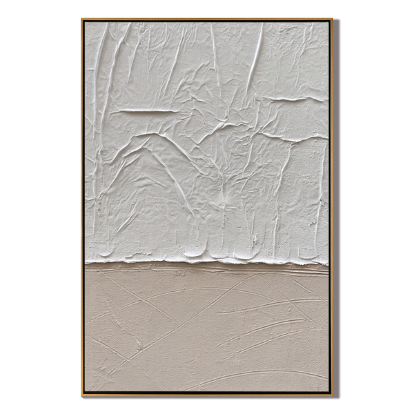 Traces of Time – Wabi-Sabi Earth Tone Heavy Textured Abstract Art | Minimalist Entryway Wall Decor