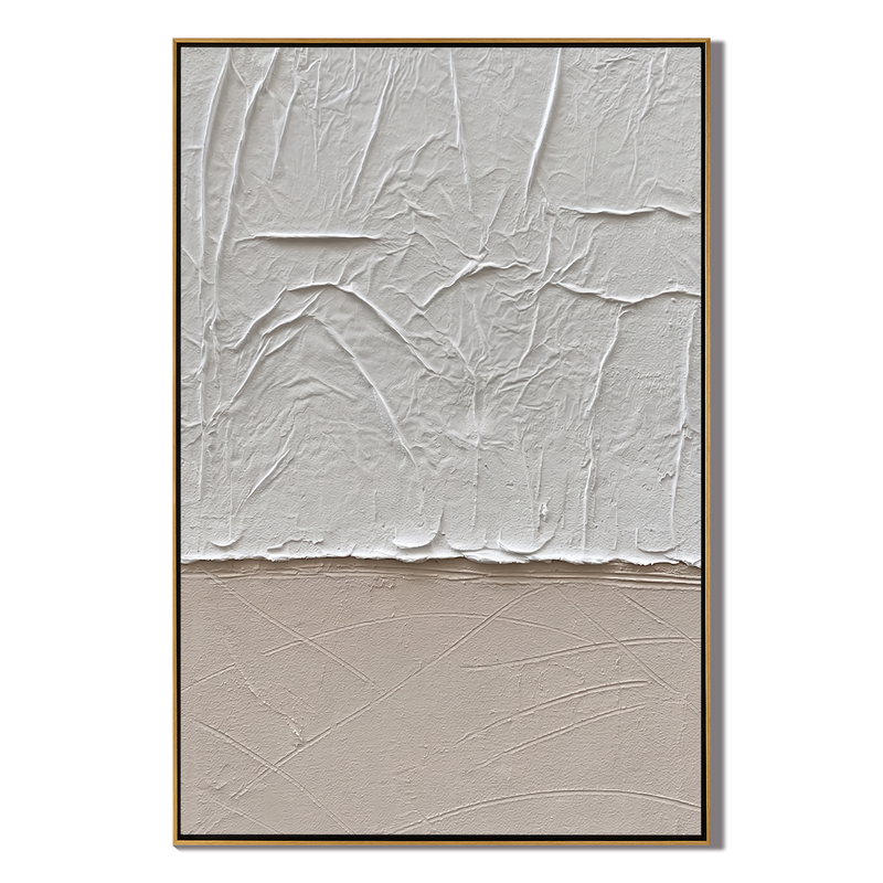 Traces of Time – Wabi-Sabi Earth Tone Heavy Textured Abstract Art | Minimalist Entryway Wall Decor