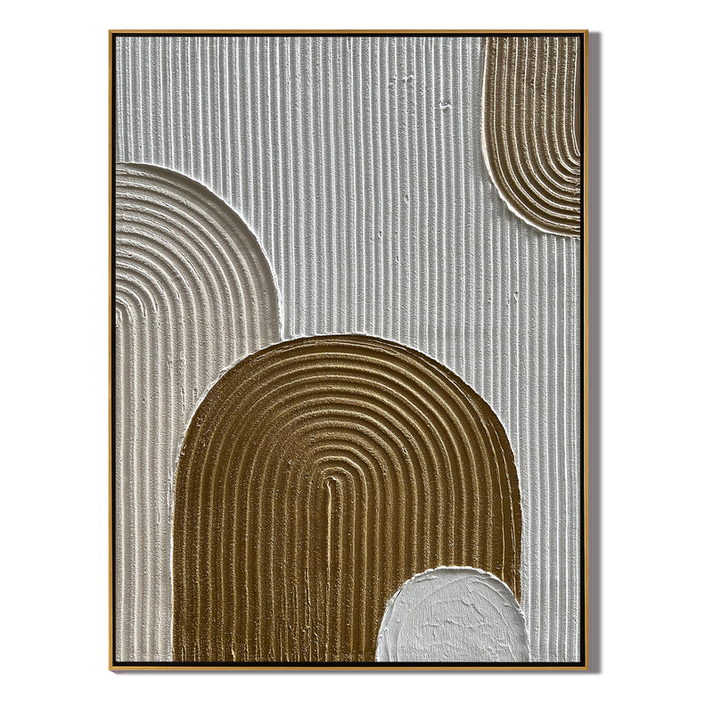 Gates of Serenity – Modern Minimalist Arch Art | Abstract Geometric Textured Living Room Art