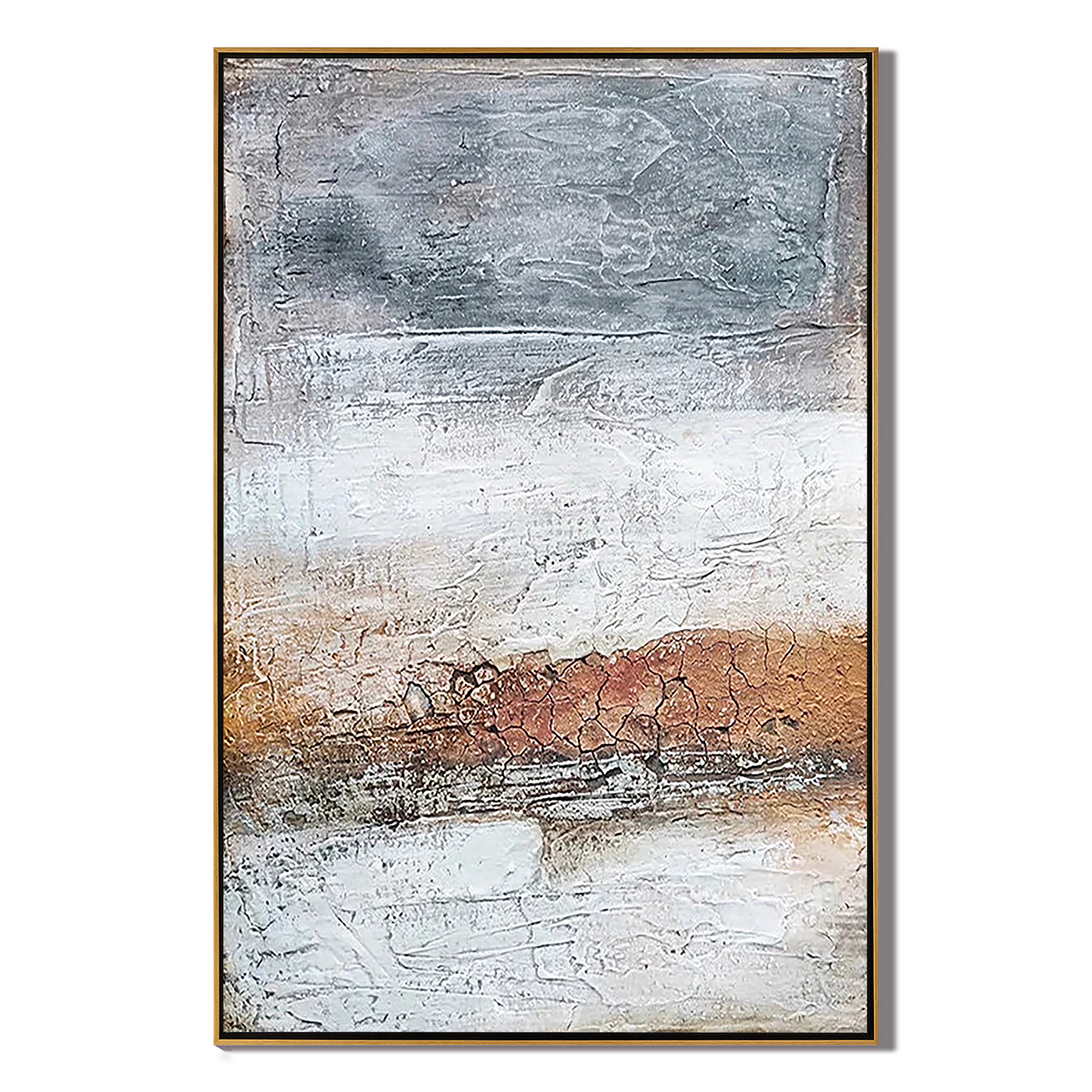 EARTHEN STRATA: Wabi-Sabi Wall Art, Minimalist Neutral Plaster Effect Layered Texture Studio Art