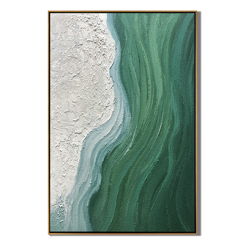 Golden Rhythm – Modern Luxury Gold Foil Abstract Panoramic Painting | Modern Abstract Living Room & Office Art