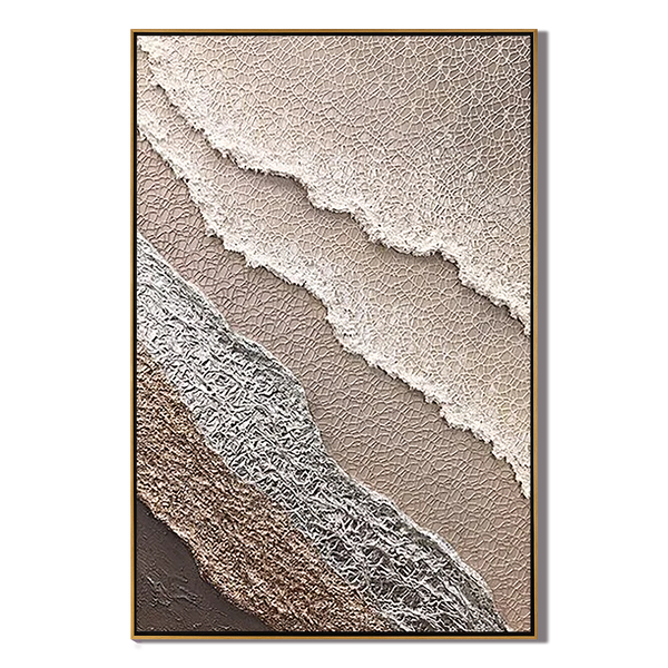 Echo of the Earth – Textured Wabi-Sabi Earth Tone Abstract Canvas Painting | Modern Luxury Living Room Art