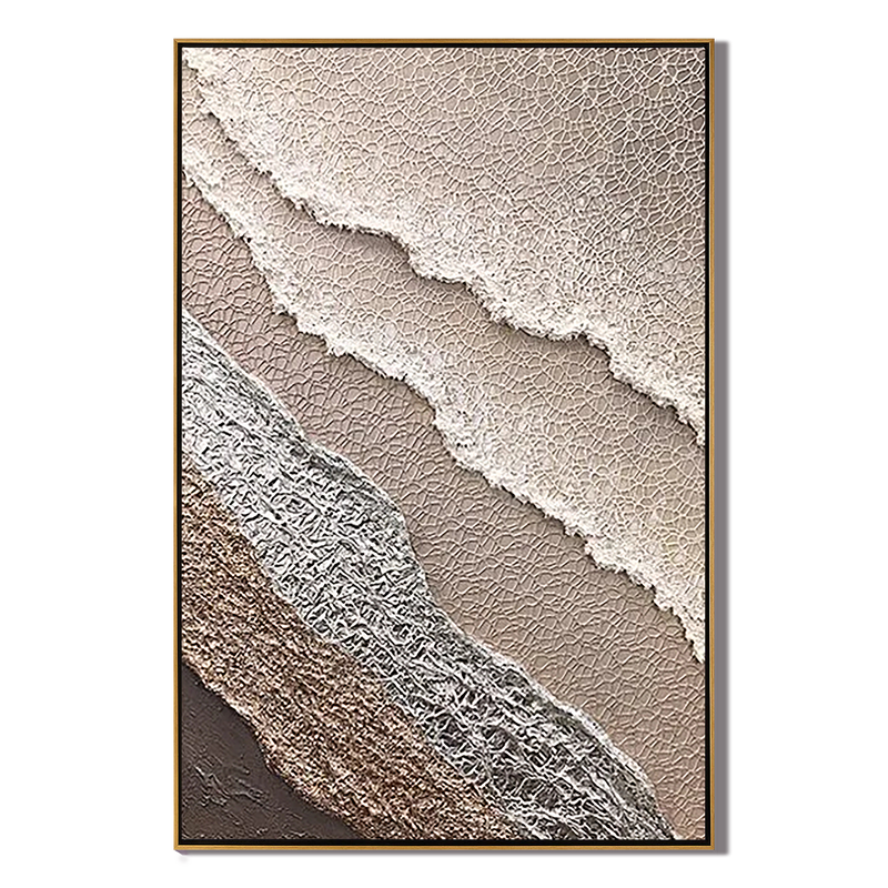 Echo of the Earth – Textured Wabi-Sabi Earth Tone Abstract Canvas Painting | Modern Luxury Living Room Art