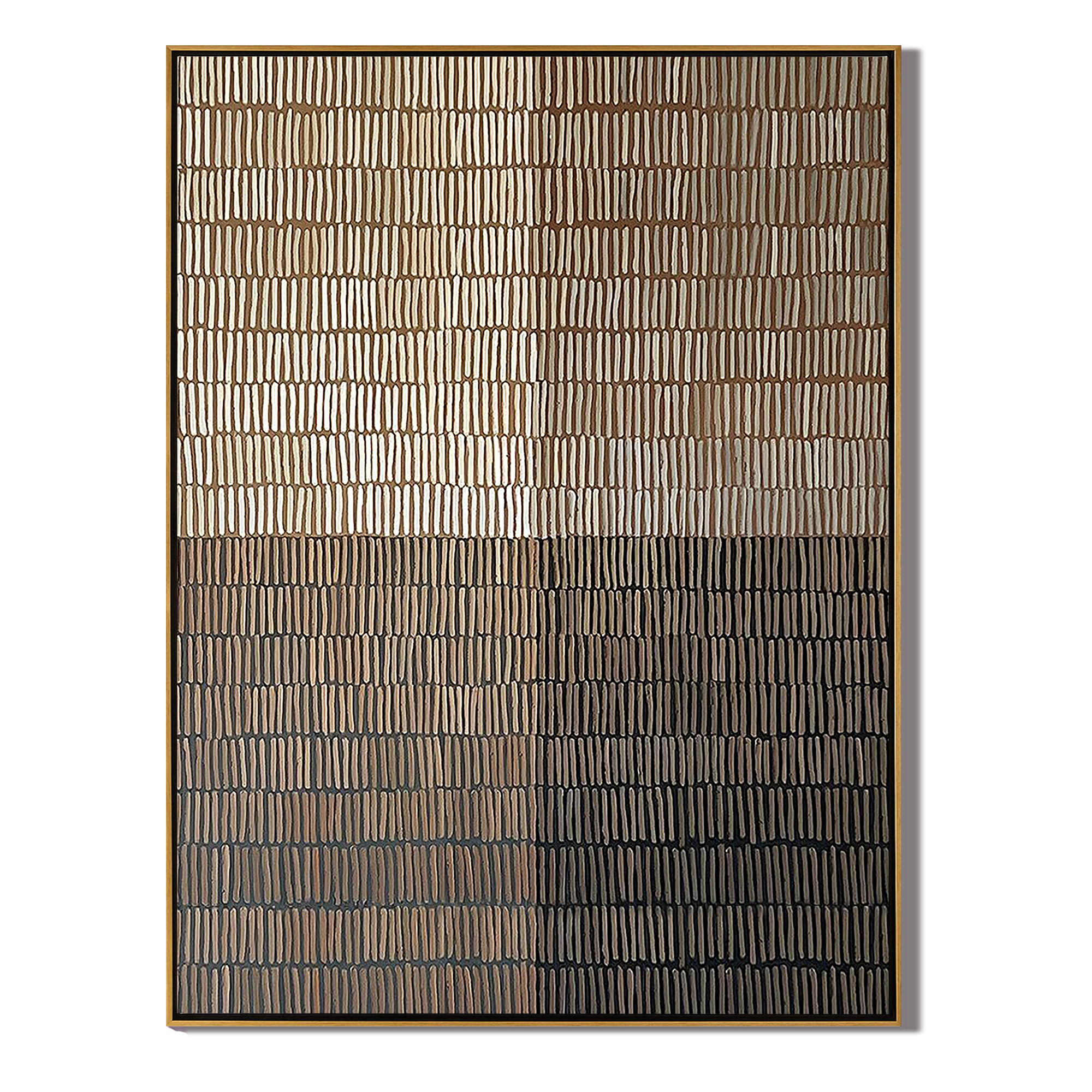 RHYTHMIC SHADOW: Wabi-Sabi Abstract Wall Art, Modern Neutral Plaster Relief Grid