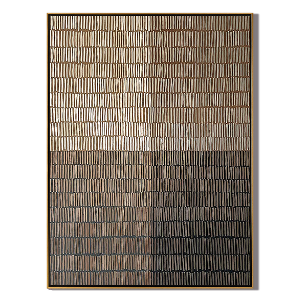 Rhythmic Shadow – Modern Neutral Plaster Relief Grid Wabi-Sabi Painting | Japandi Organic Wabi-Sabi Living Room & Hallway Art