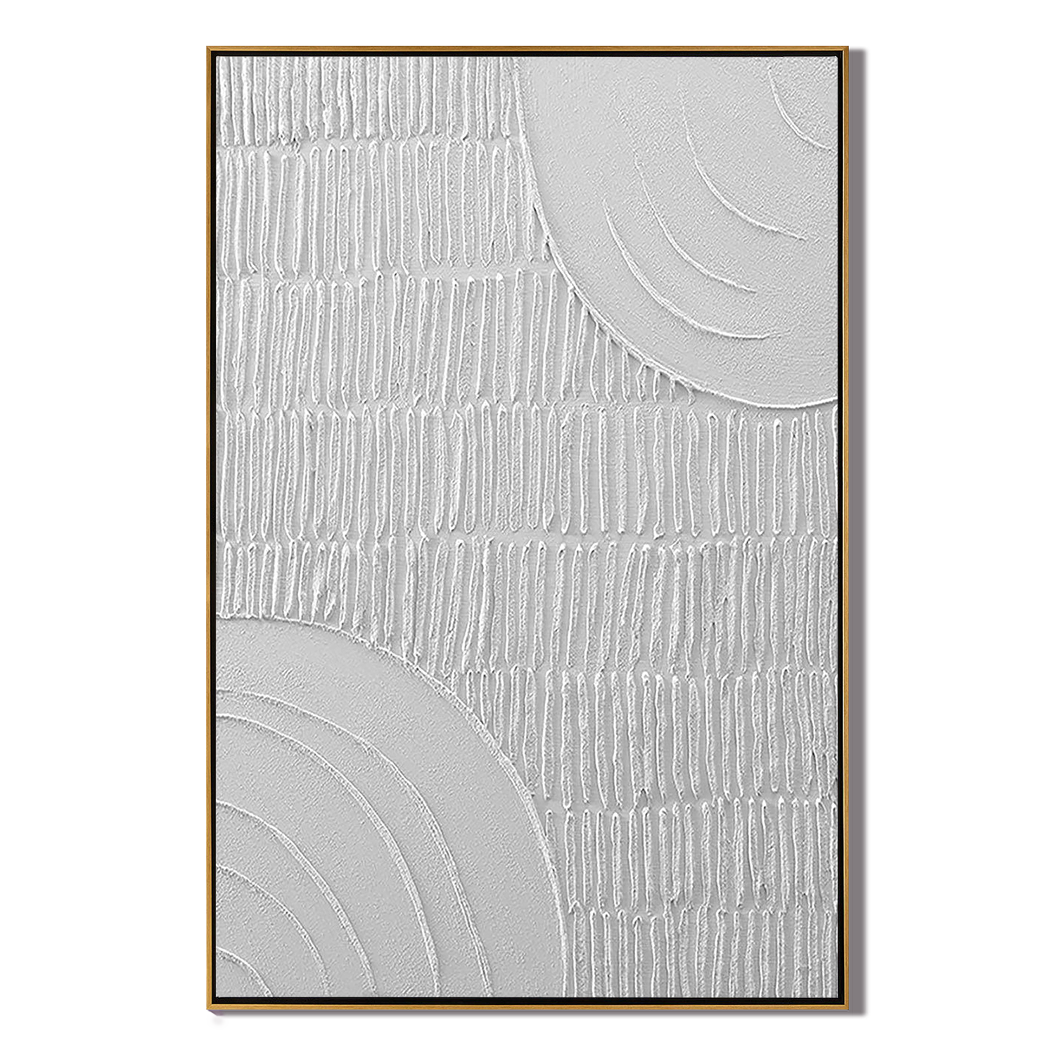 SILENT MATRIX: 3D Heavy Texture Plaster Wall Art, Modern Minimalist Geometric Relief