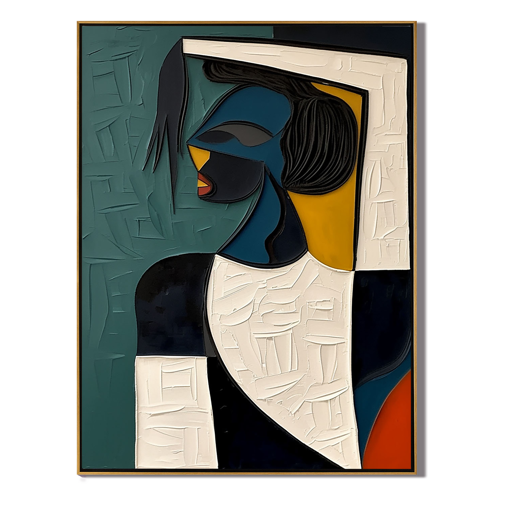BEYOND FORM: Portrait Wall Art, Modern Abstract Figurine Pop Art Style Hand-Painted Oil Painting
