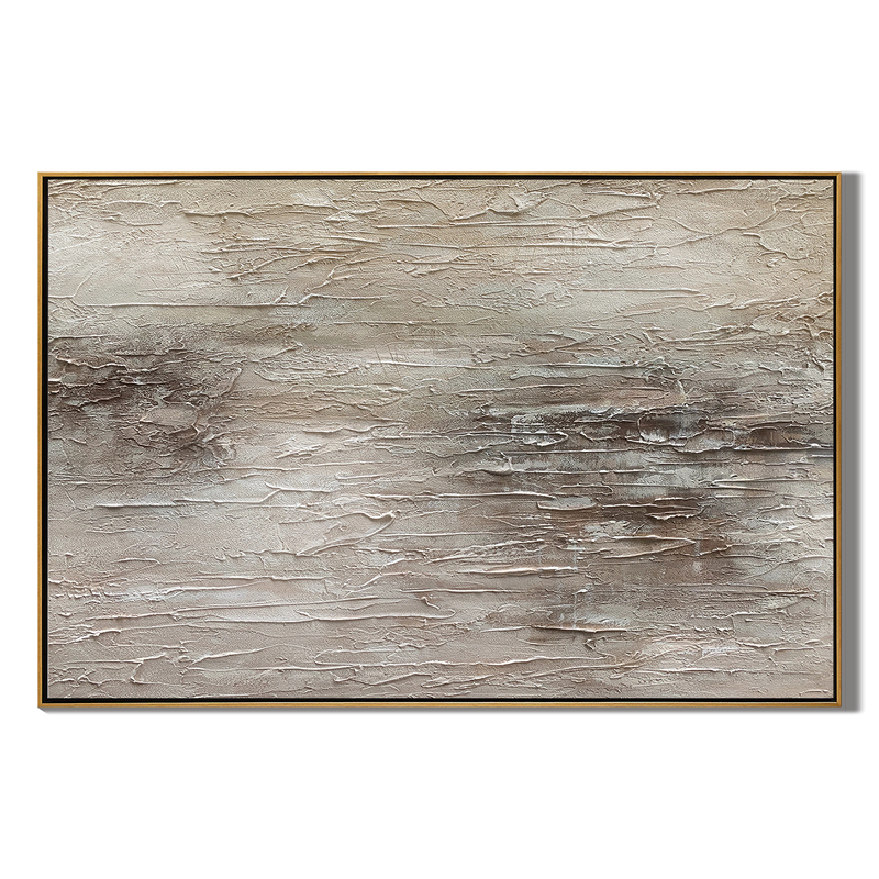 Ancient Silence – Modern Neutral Plaster Relief Wabi-Sabi Painting | Japandi Organic Wabi-Sabi Living Room & Hallway Art