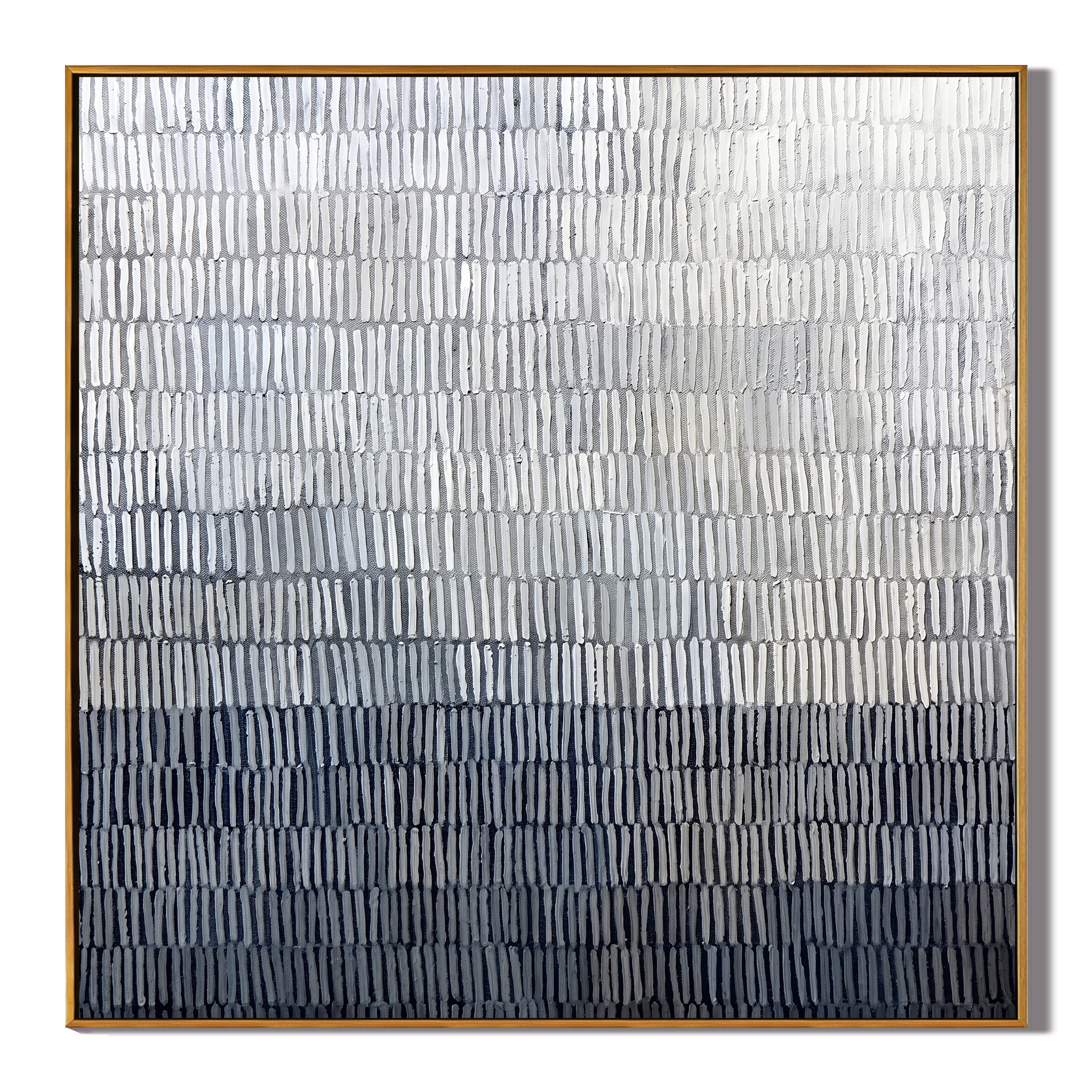 Silent Echo – Wabi-Sabi Monochromatic Gradient Abstract | Minimalist Linear Texture Hallway Art