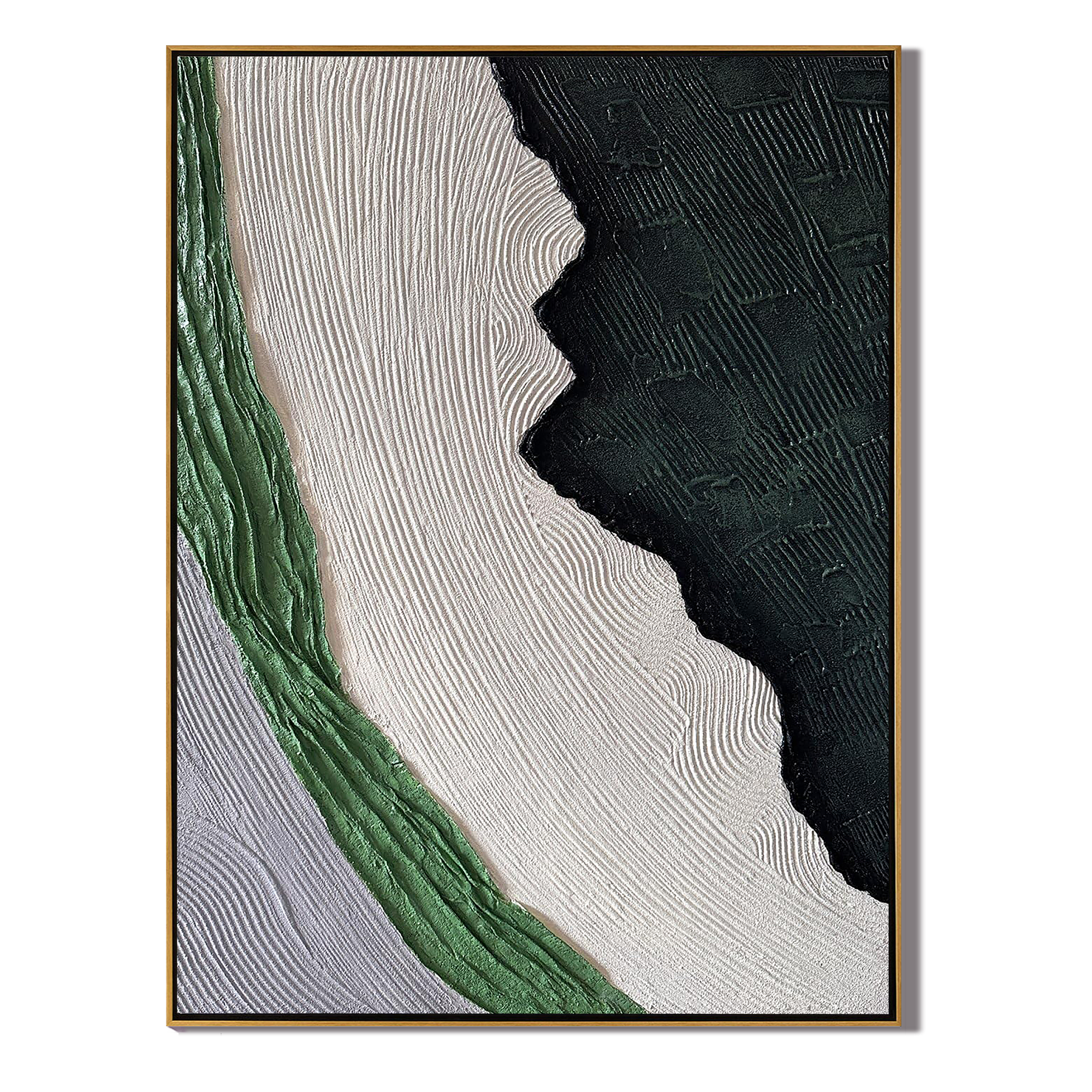 Forest Echoes – Wabi-Sabi Style Abstract Textured Painting | Modern Minimalist Entryway Art