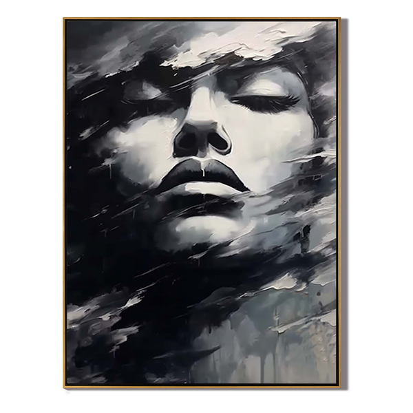 Silent Muse – Heavy Texture Palette Knife Face Portrait Painting | Portrait Art