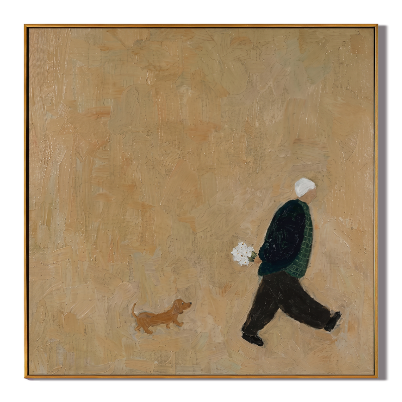Echoes of Simplicity – Modern Wabi-Sabi Textured Painting | Earthy Minimalist Hallway Art