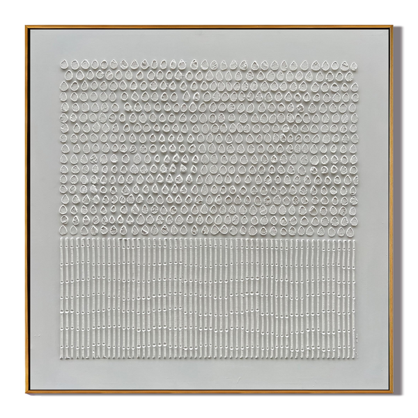Silent Order – Minimalist Monochromatic Geometric Art | Luxury Modern Wabi-Sabi Living Room Art