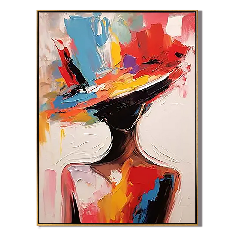 Vivid Radiance – Bold Palette Knife Portrait Abstract Painting | Bold Expressionist Living Room & Dining Room Art