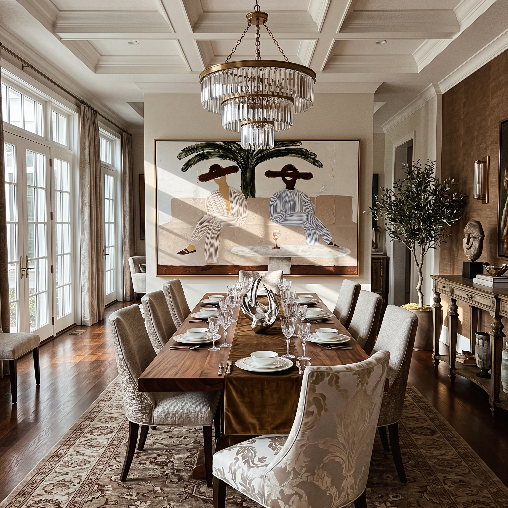 Afternoon Beneath Palm Shadows styled in a layered residential interior