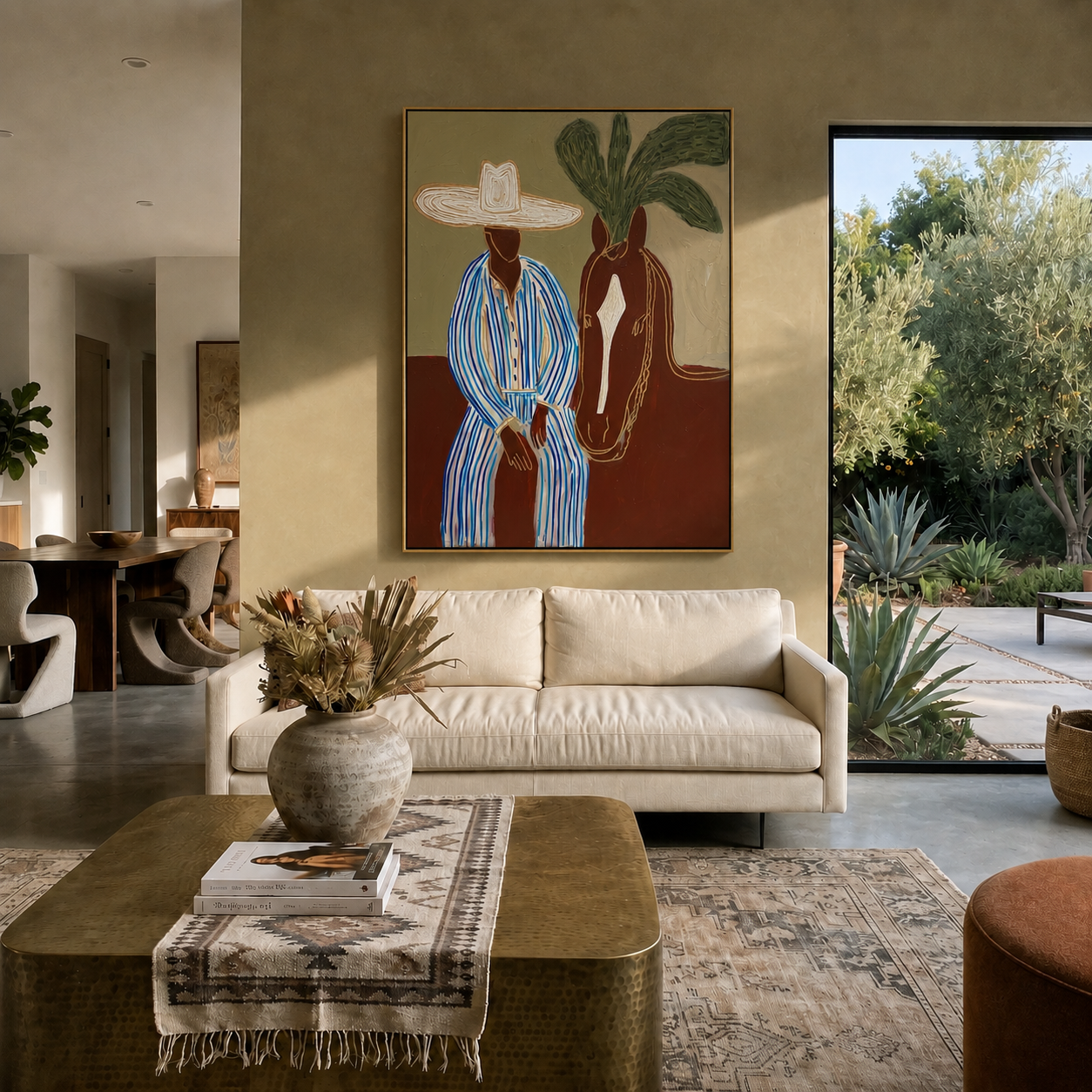 Sage Horizon Holds Rider styled with neutral modern furnishings