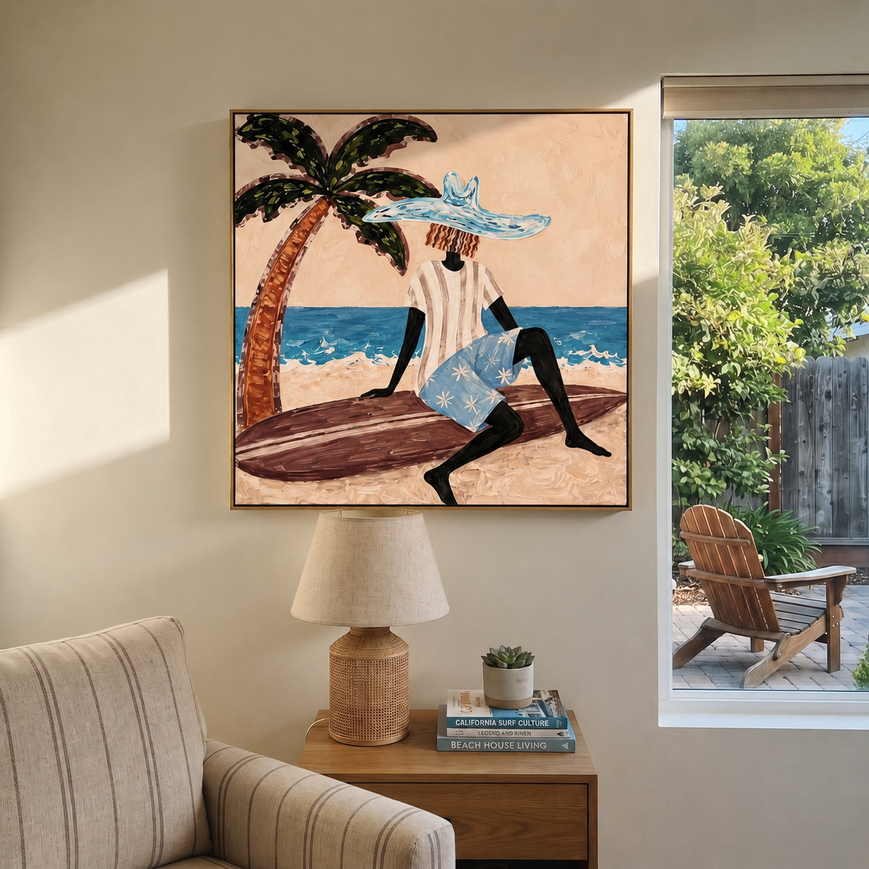 Blue Brim by Tide styled in a layered residential interior