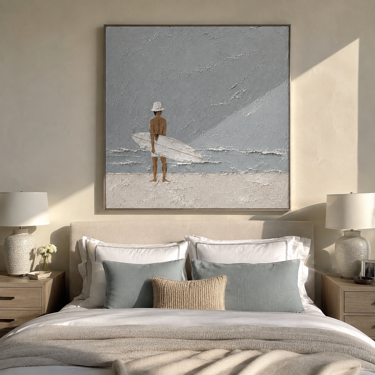 Quiet Surf Finds Sky displayed as a modern room focal point