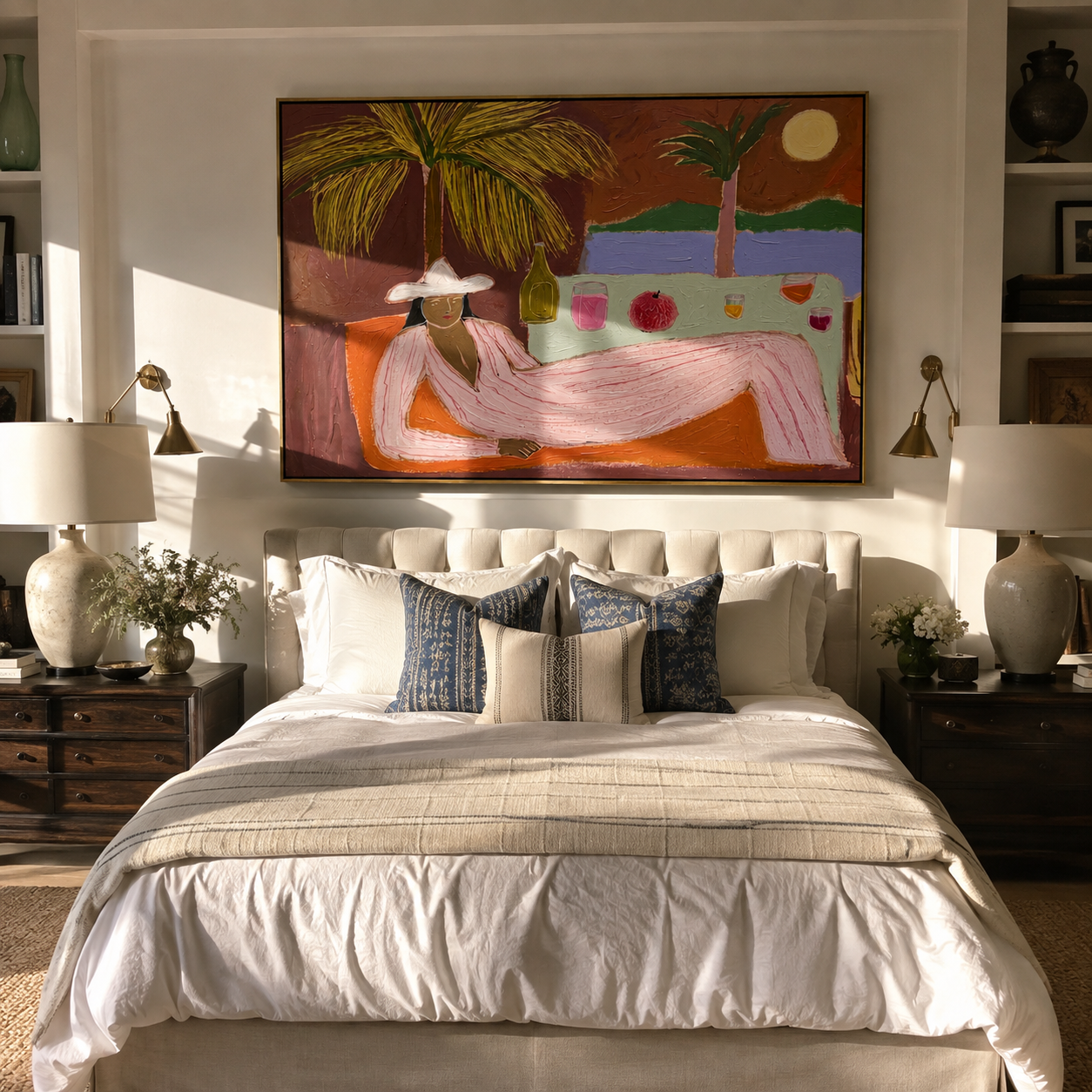 Pink Hours beyond Bar styled with neutral modern furnishings