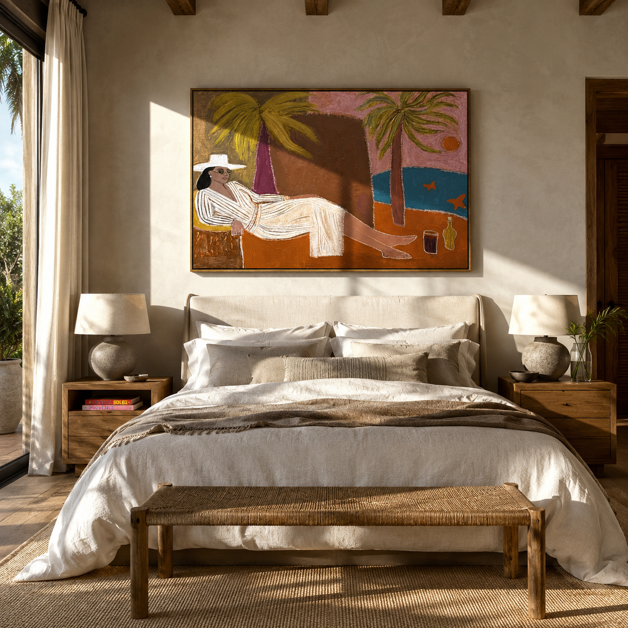 White Linen by Bay styled with neutral modern furnishings