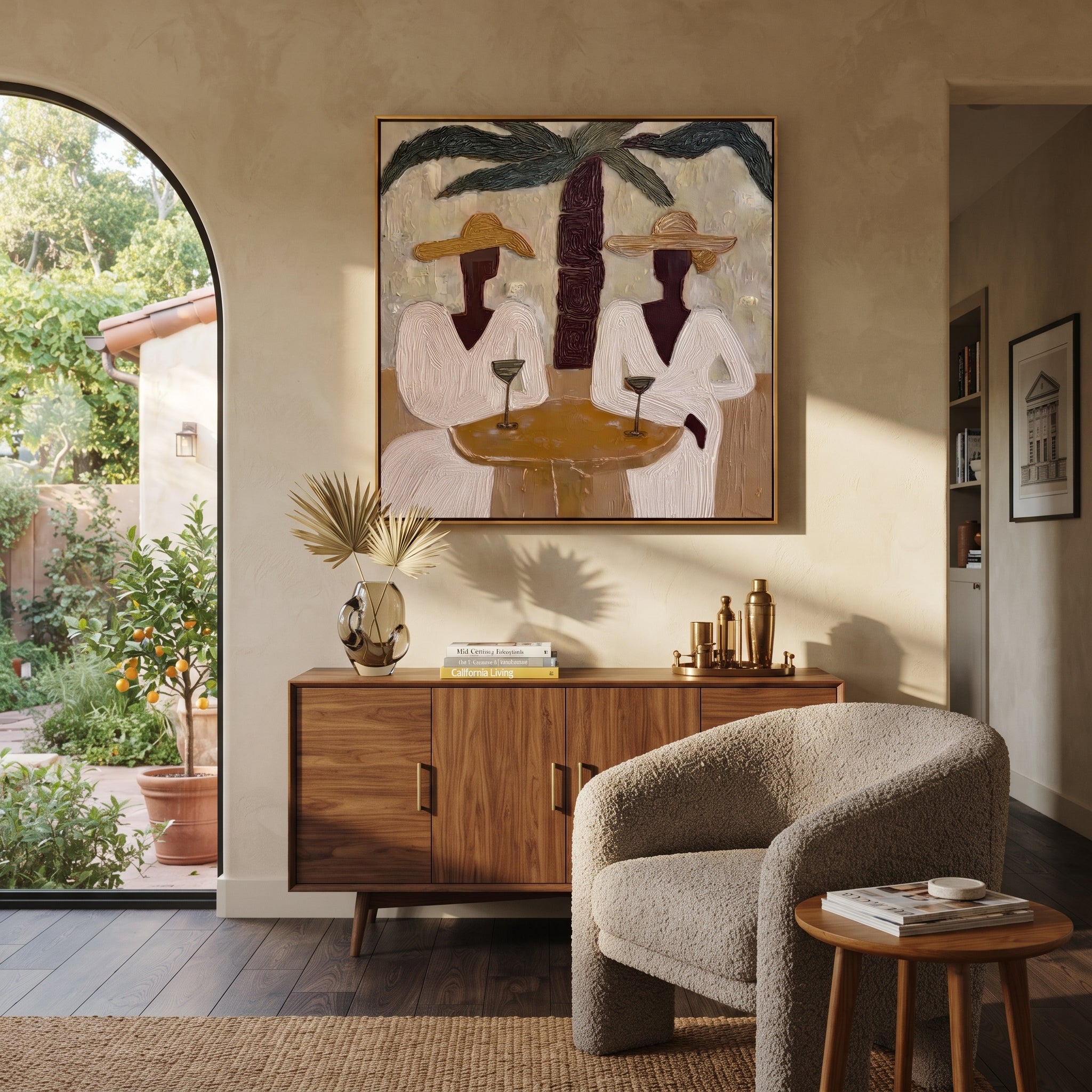 Two Cocktails Find Shade displayed in a warm contemporary interior