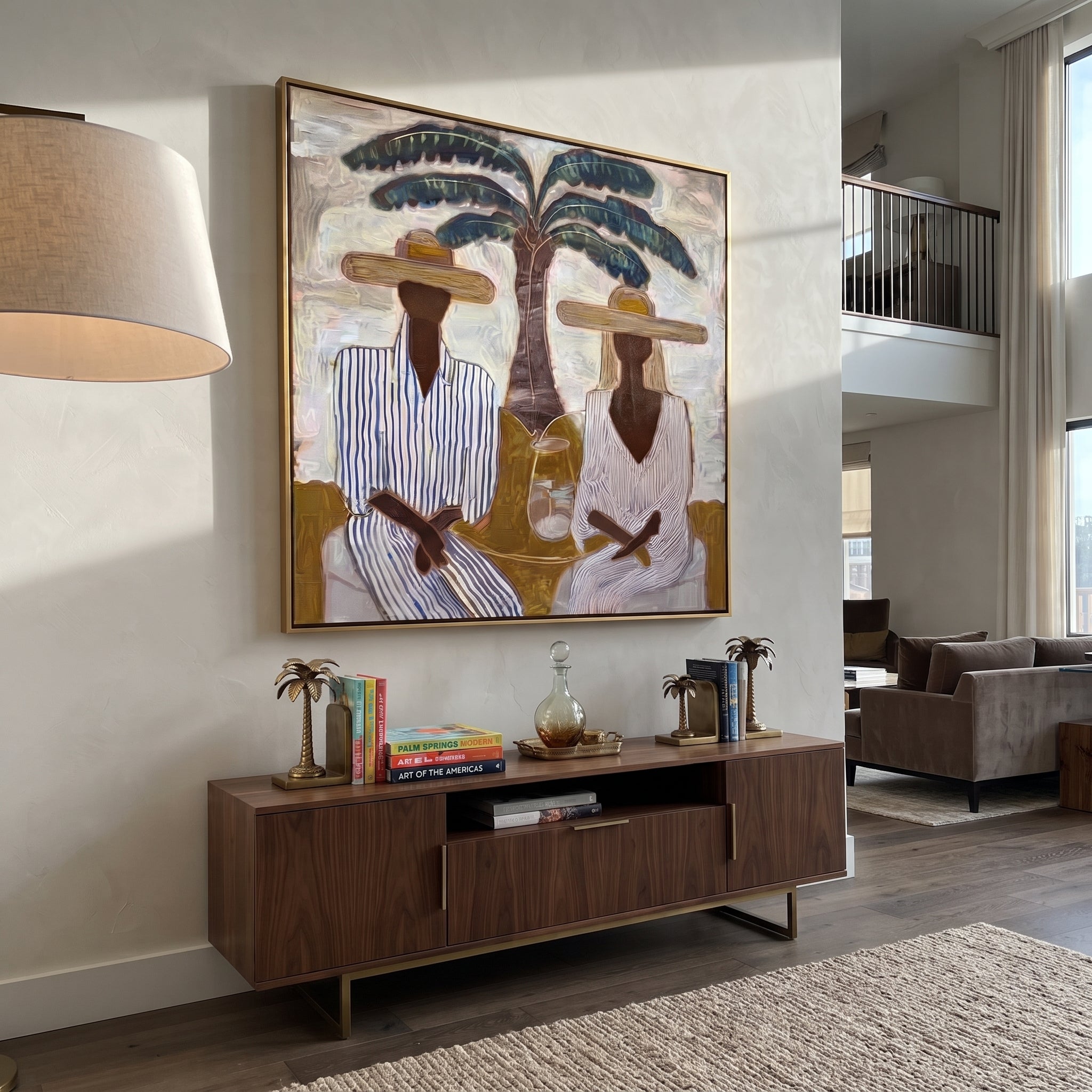 Striped Company Greets Noon styled with neutral modern furnishings