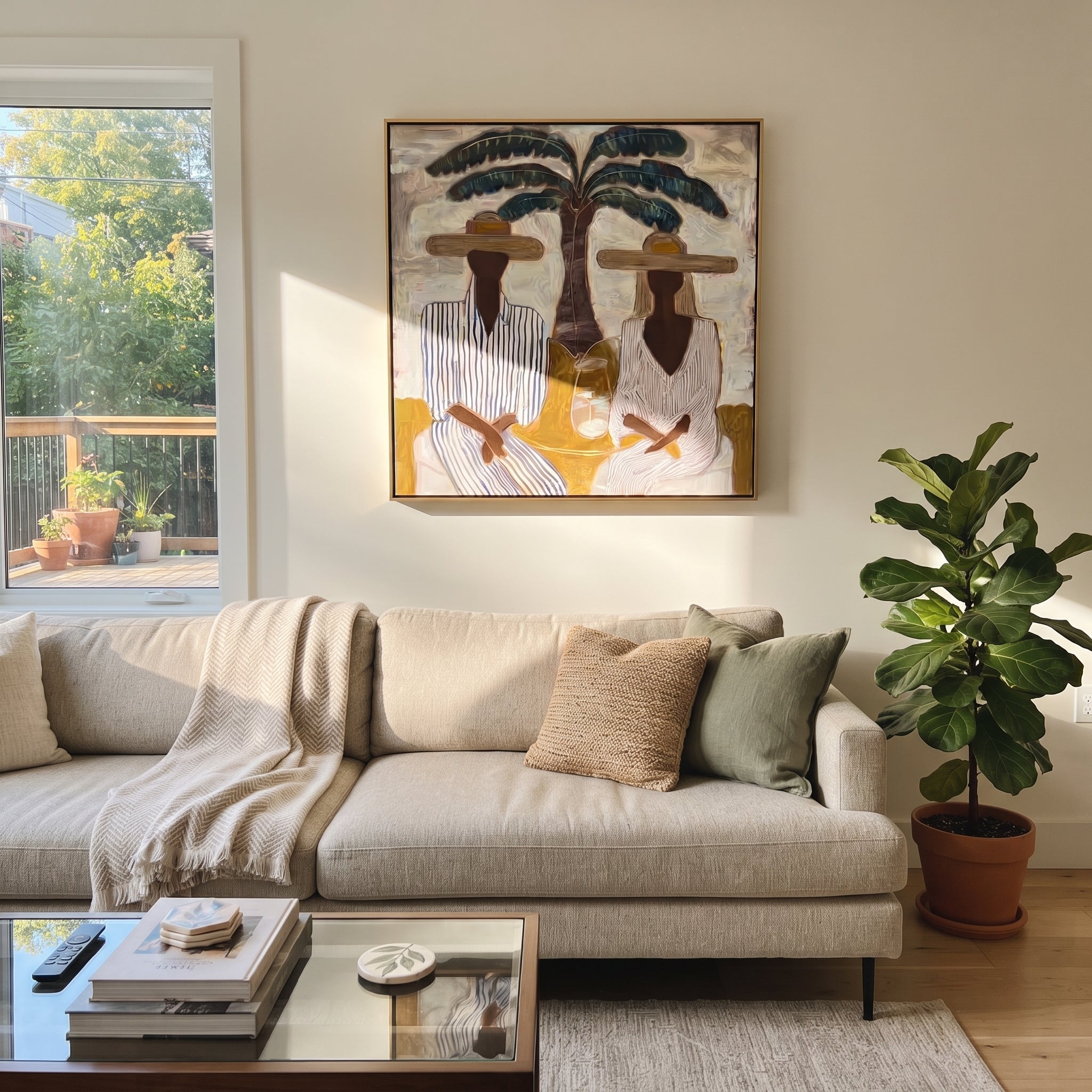 Striped Company Greets Noon styled in a layered residential interior