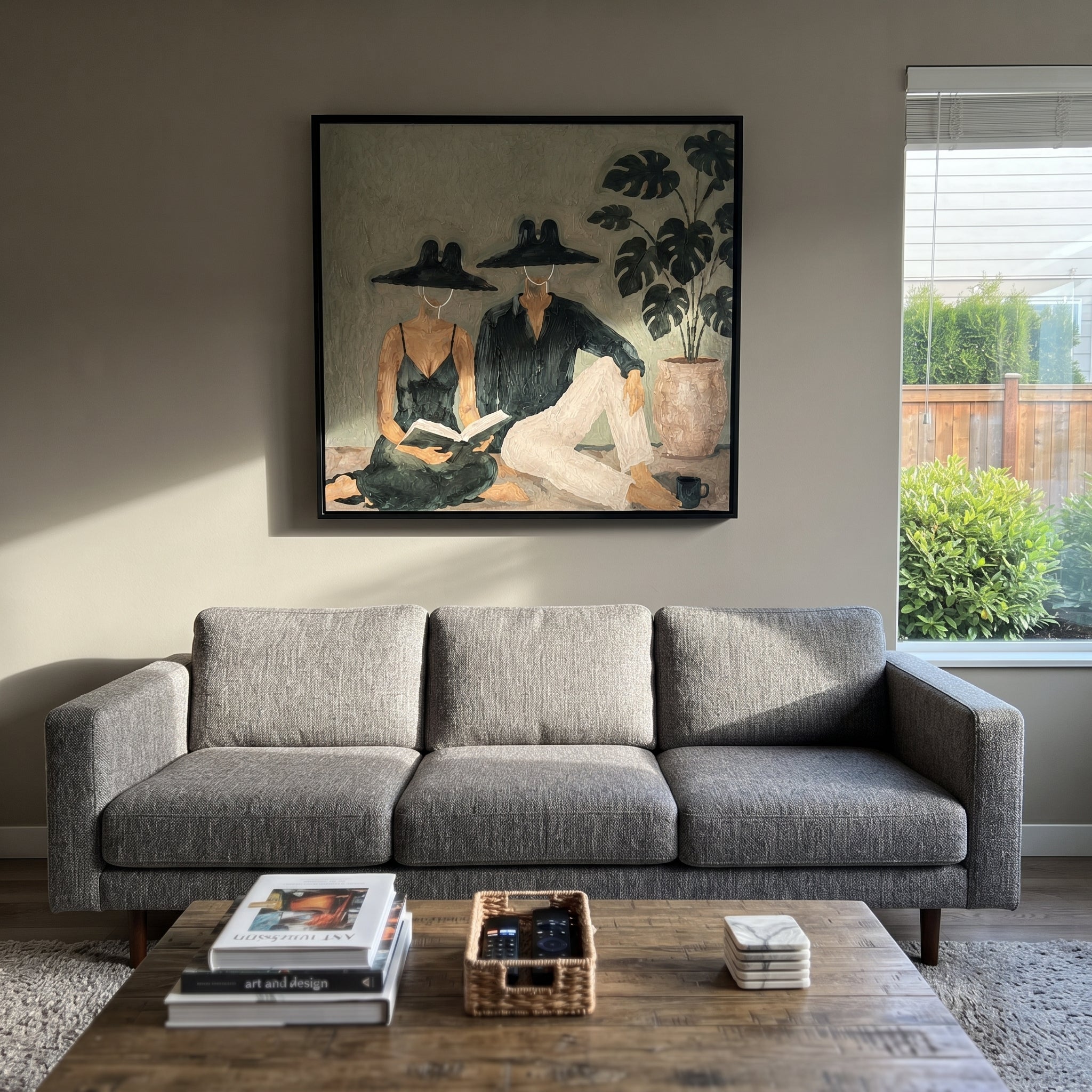 Black Hats Read Together presented above a contemporary console