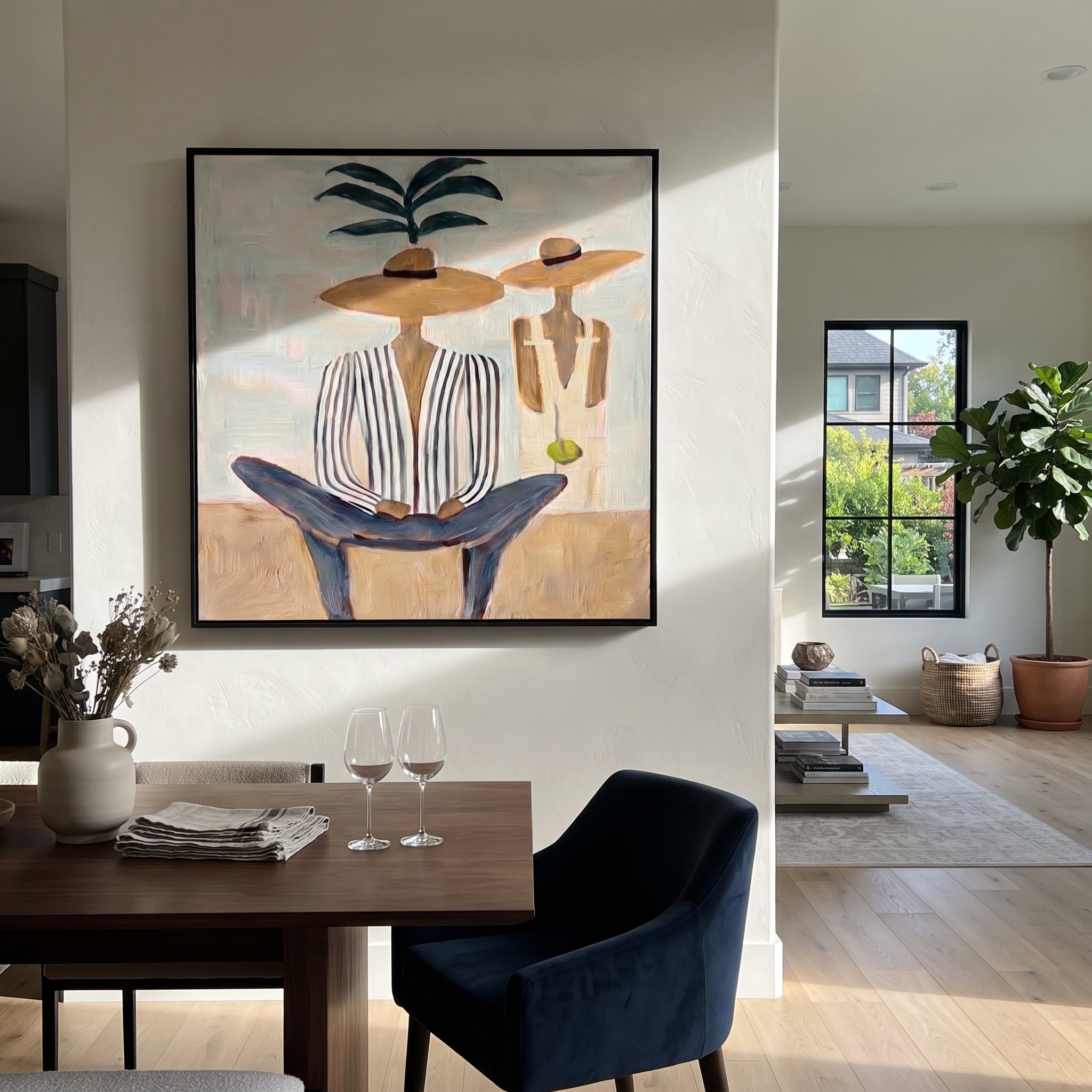 Palm Shade Holds Company displayed as a modern room focal point