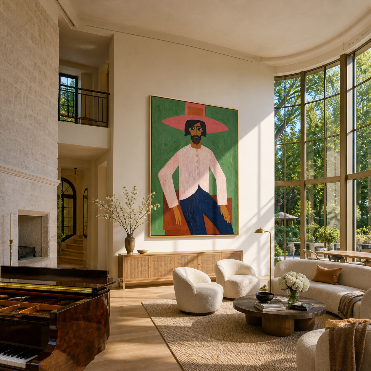 Rose Brim Holds Room displayed in a collected contemporary interior