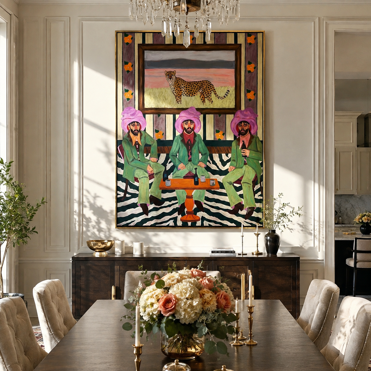 Cheetah Watches Green Company displayed in a collected contemporary interior