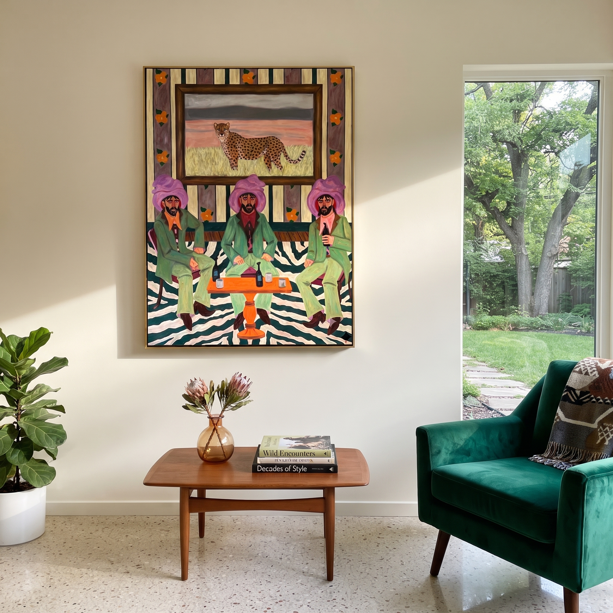 Cheetah Watches Green Company presented as a colorful interior focal point