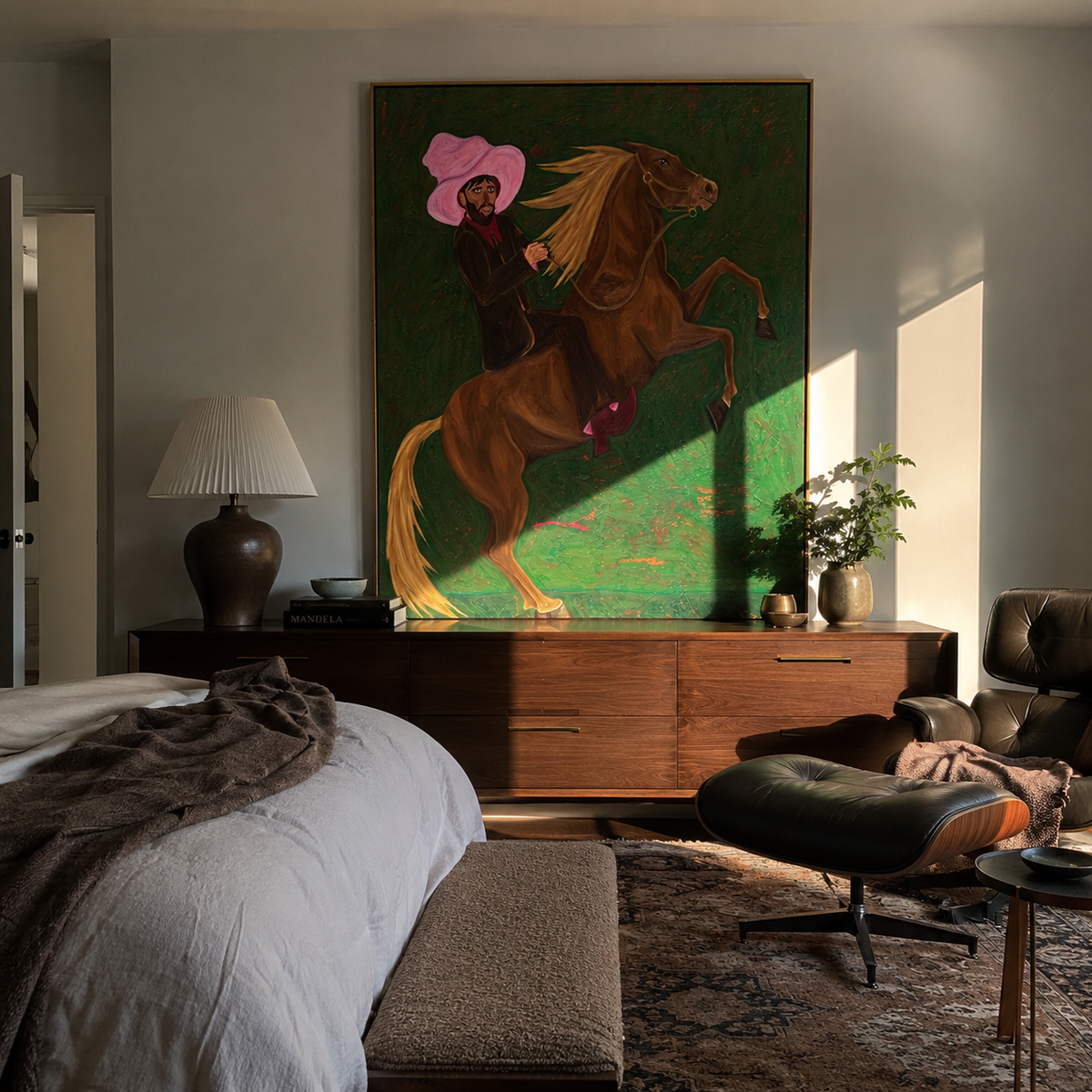 Pink Brim Raises Thunder styled with warm modern furnishings