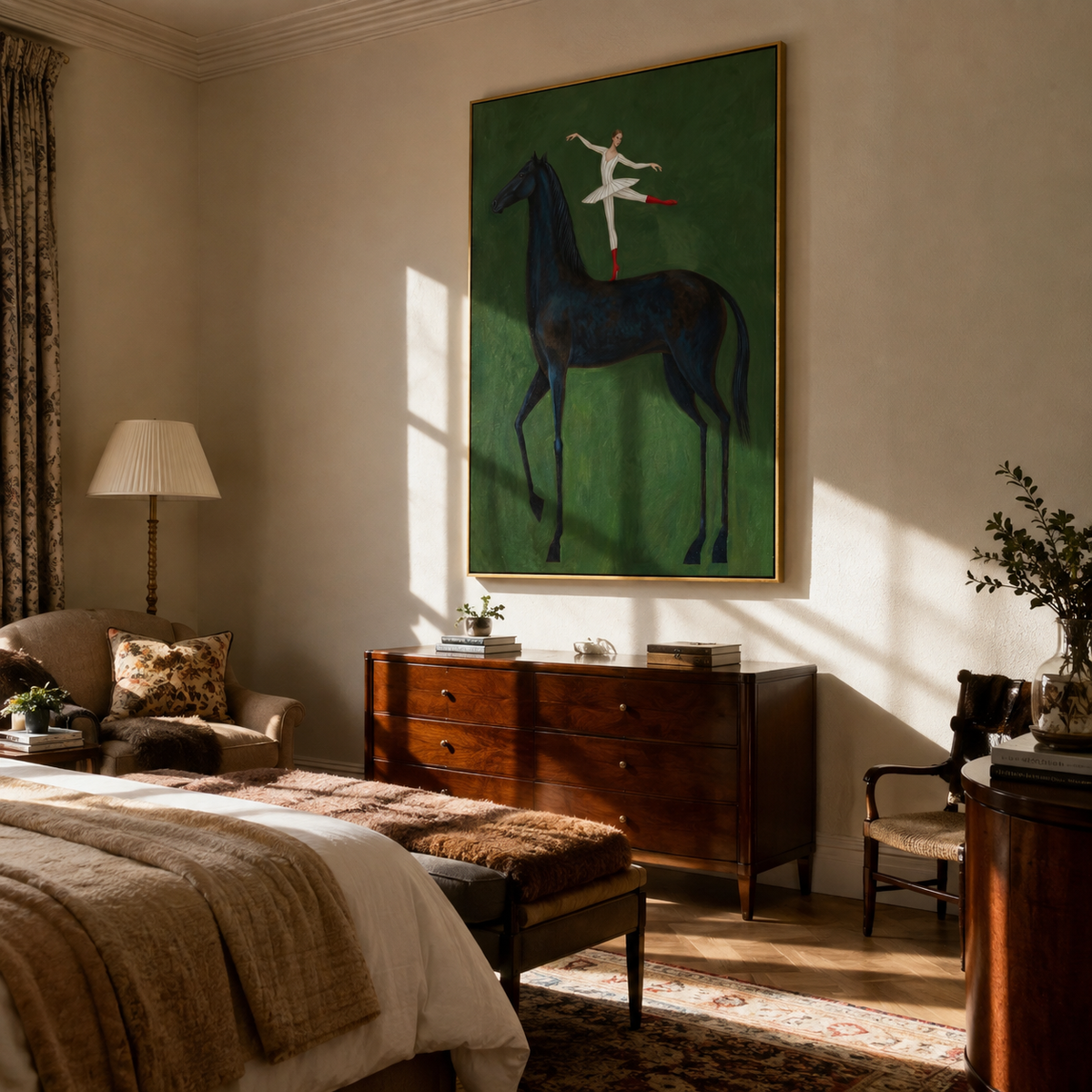 Ballet Crosses Midnight displayed in a layered residential setting