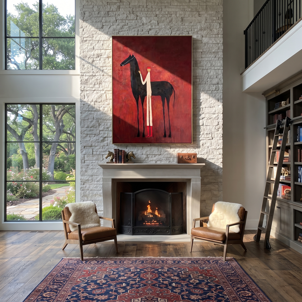 Wine Raised beside Midnight presented as a colorful interior focal point