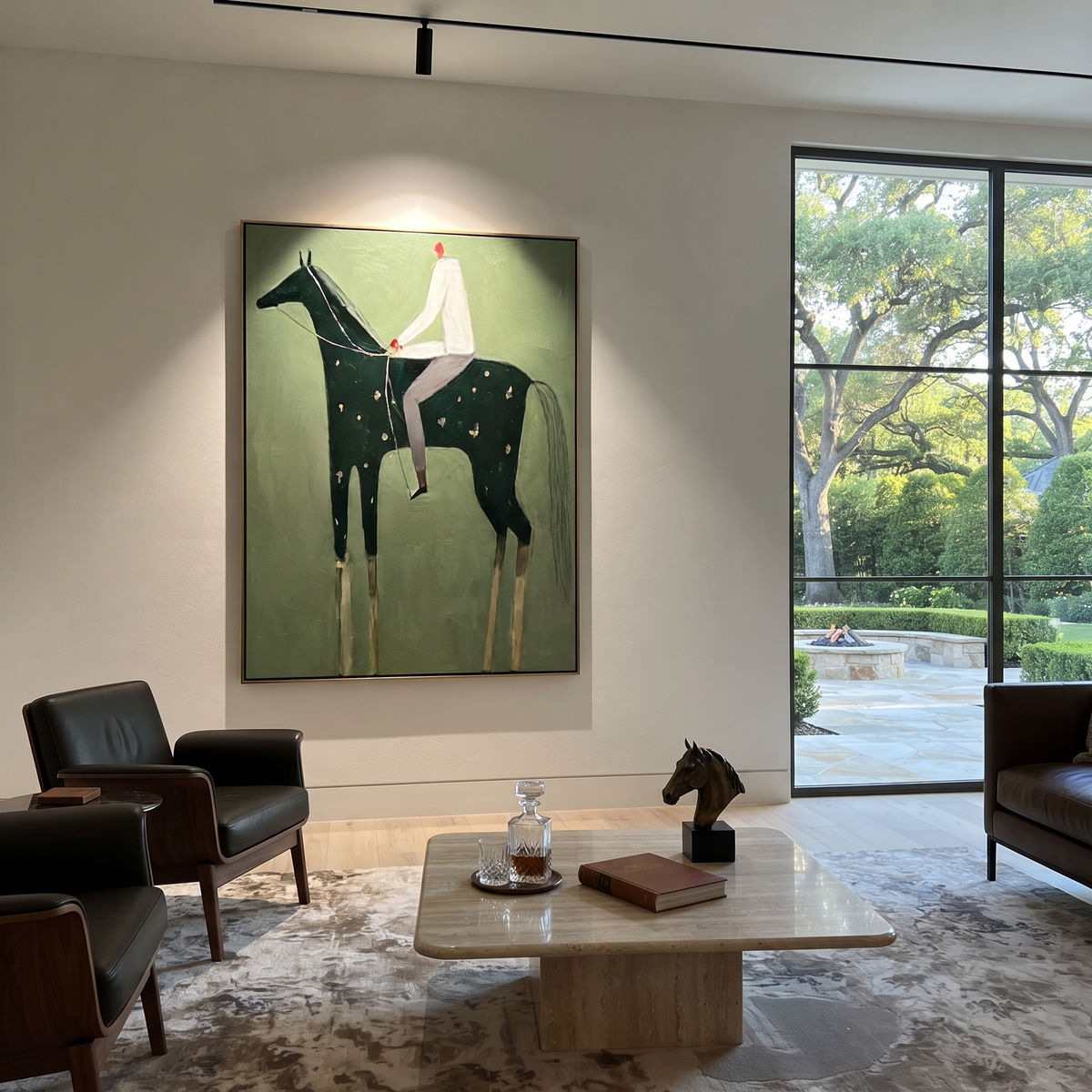 White Shirt Guides Spots displayed in a collected contemporary interior