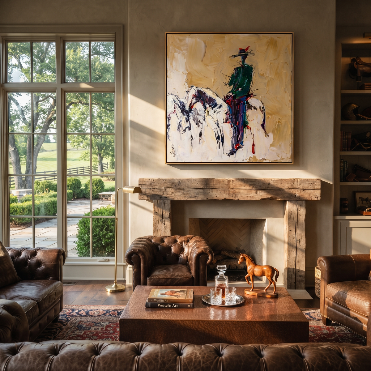 Green Rider Dissolves Light displayed in a layered residential setting
