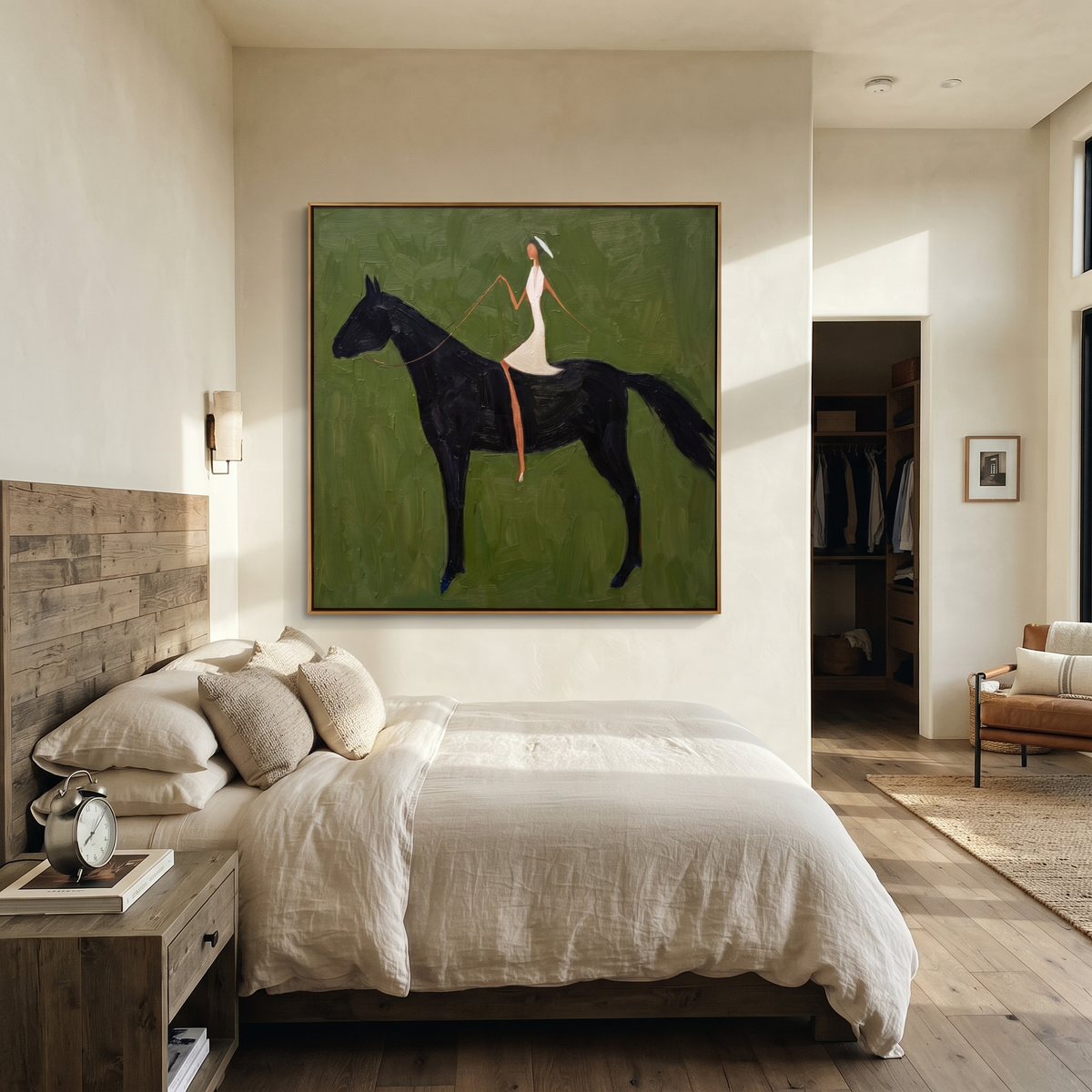 White Dress Draws Triangle displayed in a layered residential setting