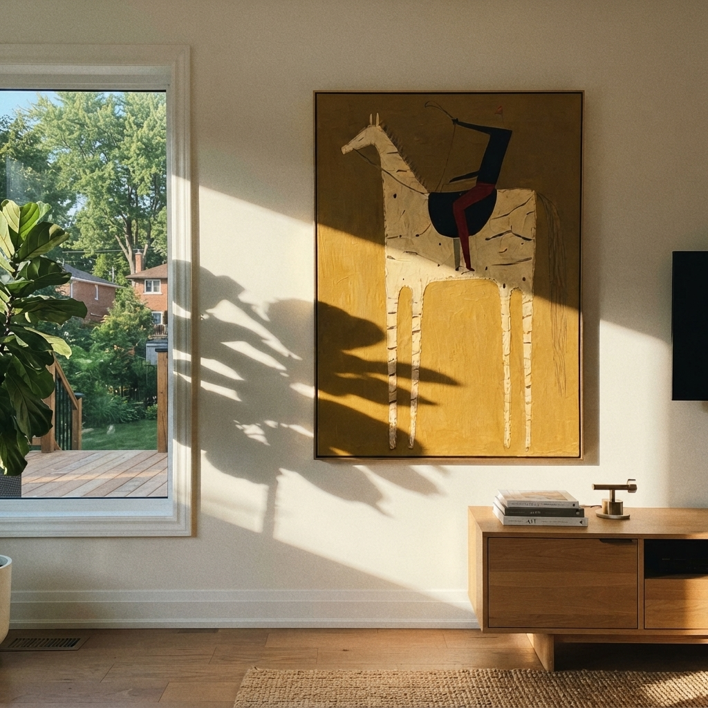 Archer Rides Ivory Tower styled with warm modern furnishings