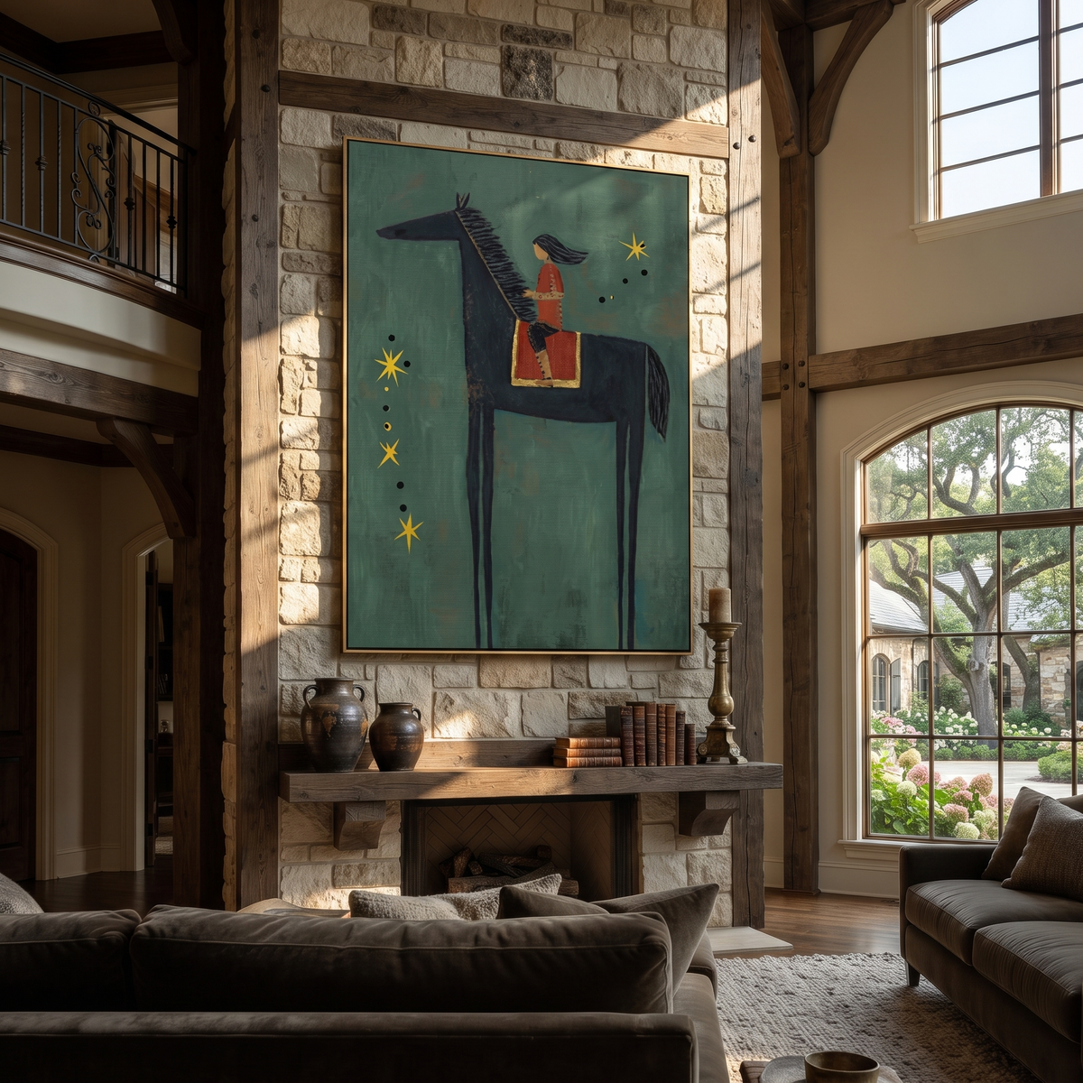 Red Rider Follows Stars styled with warm modern furnishings