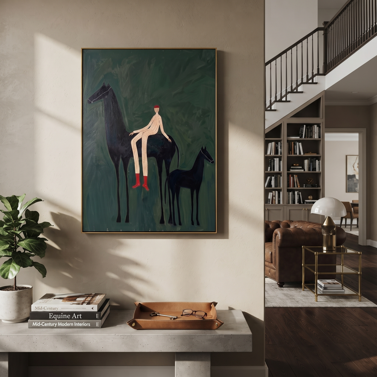 Red Boots Watch Foal displayed in a layered residential setting