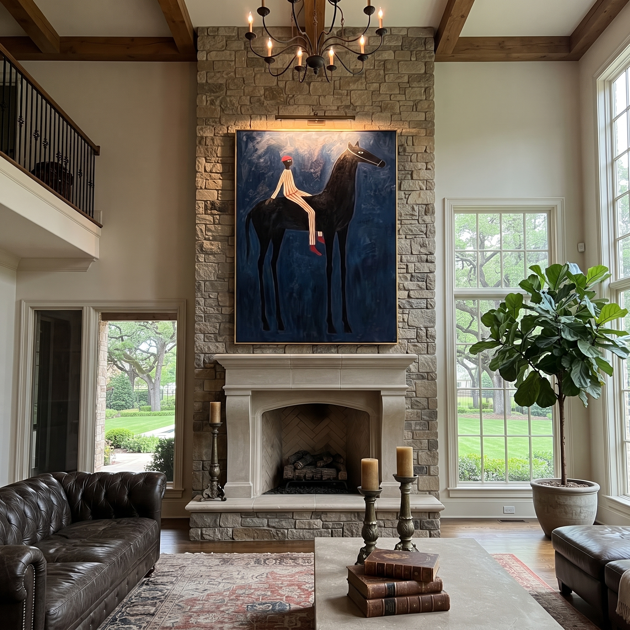 Red Cap Rides Blue styled with warm modern furnishings