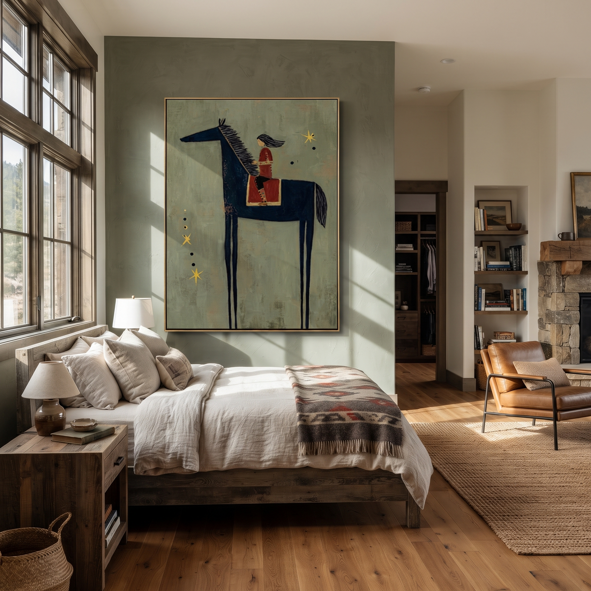 Scarlet Rider Counts Stars styled with wood, linen, and modern decor