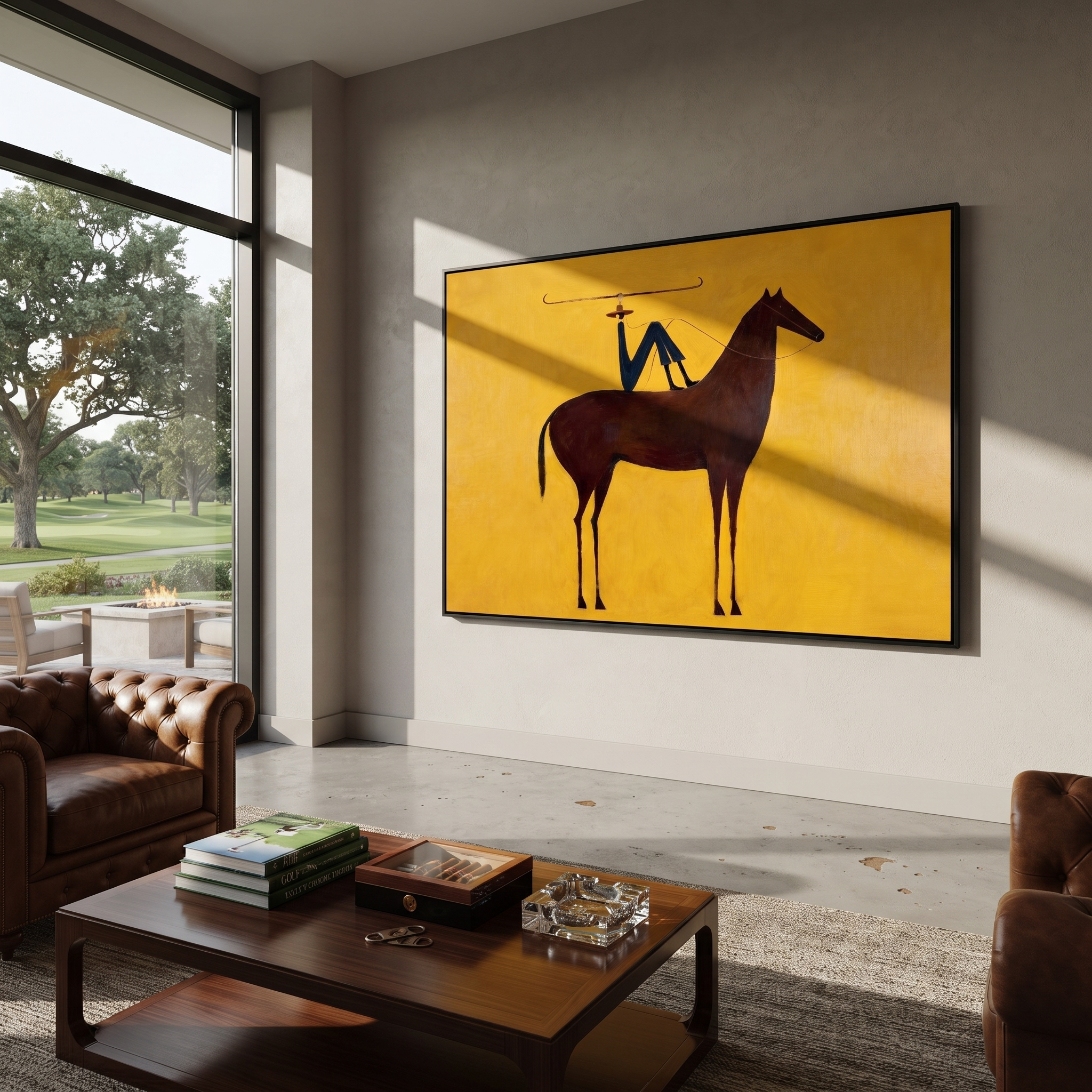 Blue Rider Balances Horizon displayed in a layered residential setting