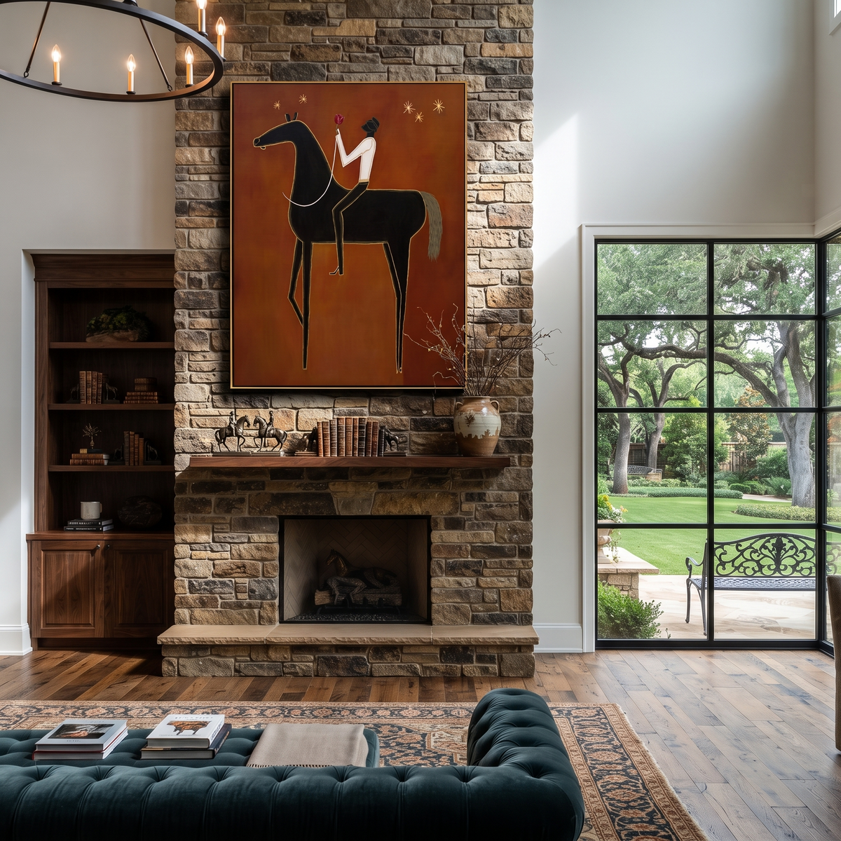 White Blouse Rides Ember styled with warm modern furnishings