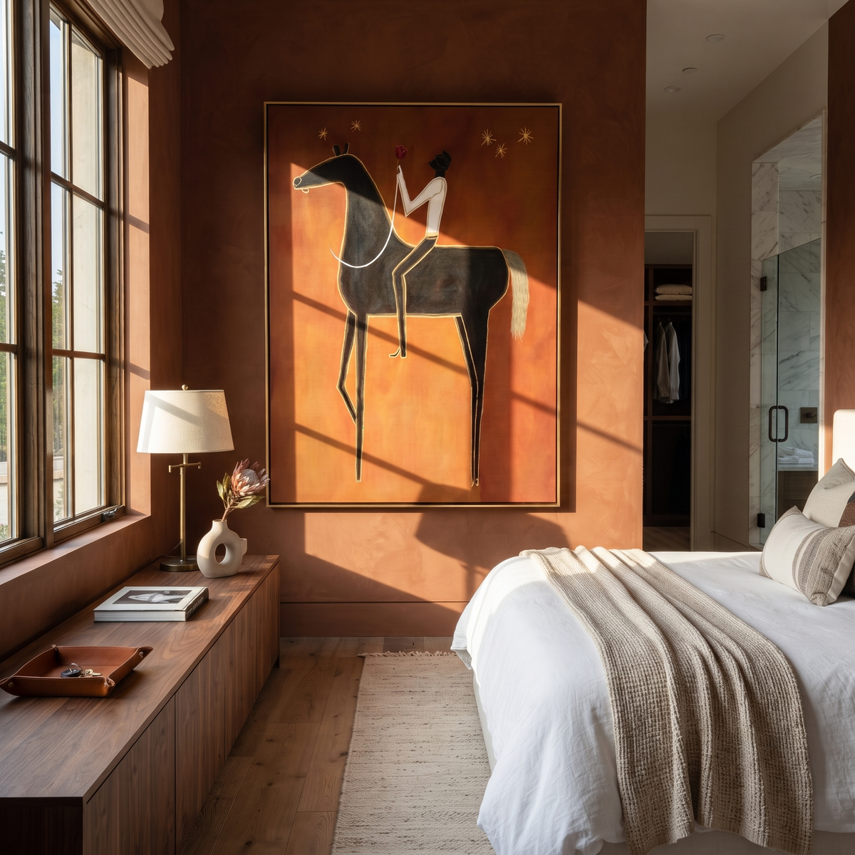 White Blouse Rides Ember displayed in a layered residential setting