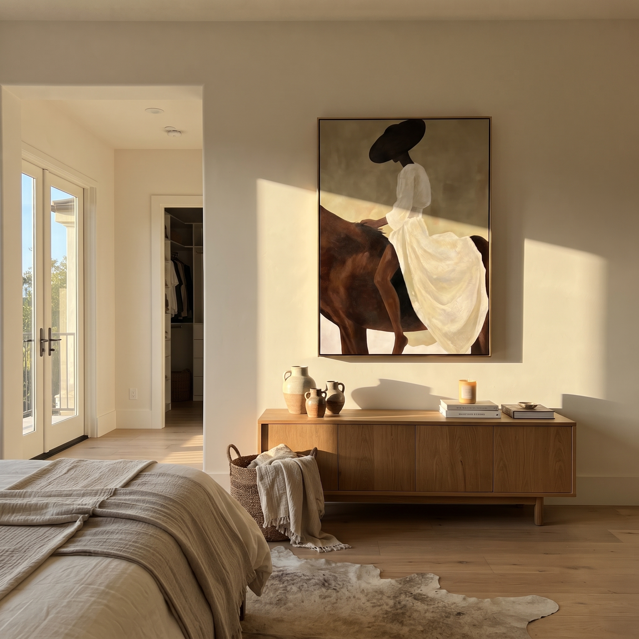 White Veil Follows Brown styled with wood, linen, and modern decor